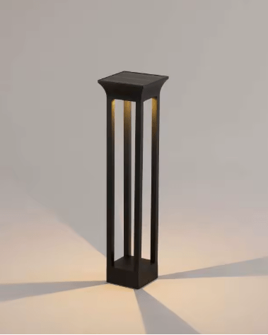 Hashira Column featuring four quiet pillars and open center, casting a soft glow in a minimalist design.