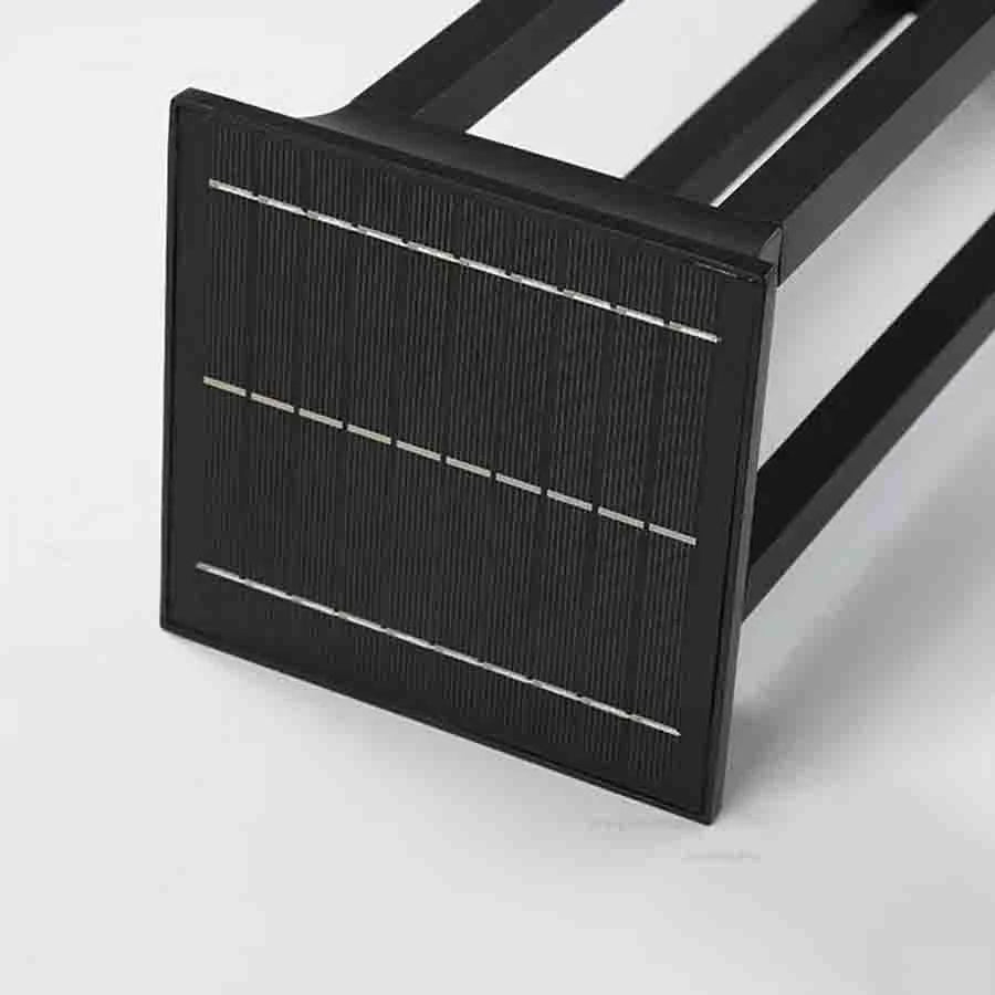 Close-up of the Hashira Column's solar panel, designed for sleek Japandi aesthetics and sustainable lighting.
