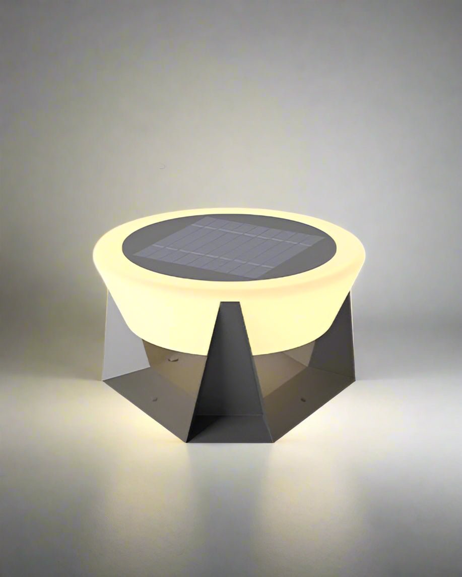 Close-up of Enso Ground Light showcasing minimalist Japandi design with 3000K warm glow