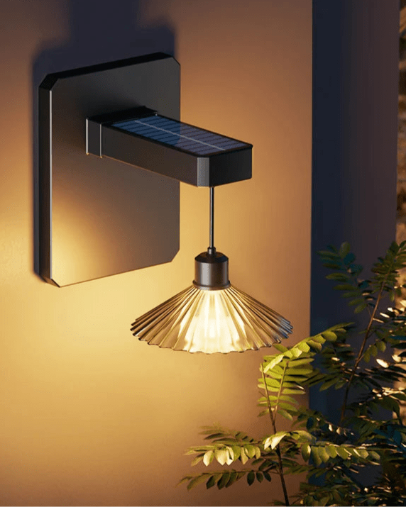 Close-up of Kasa Wall Light showcasing minimalist Japandi design with 3000K warm glow