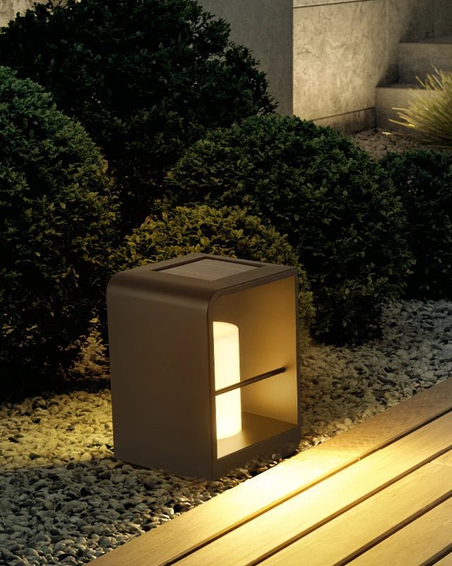 Kaku Column illuminating a pathway or garden with serene ambiance