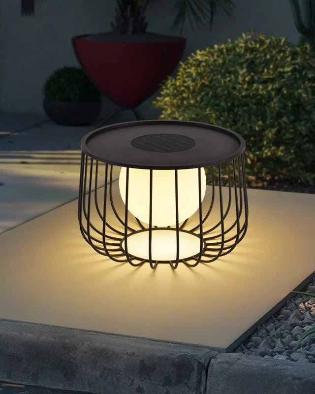 Tsobo table light illuminating an outdoor or indoor space with serene ambiance