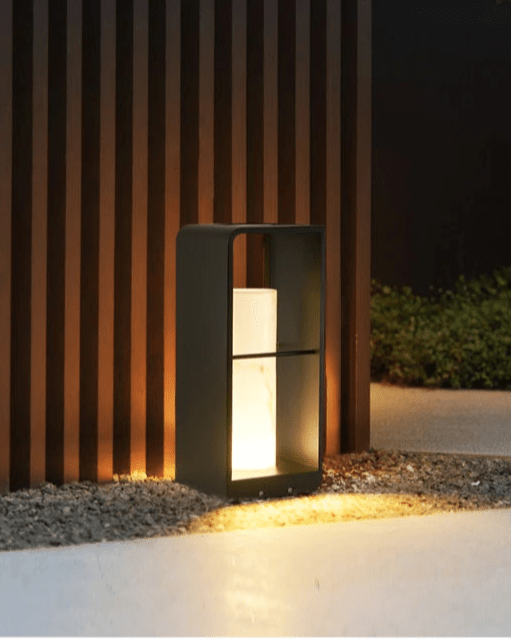 Kaku Column illuminating a pathway or garden with serene ambiance