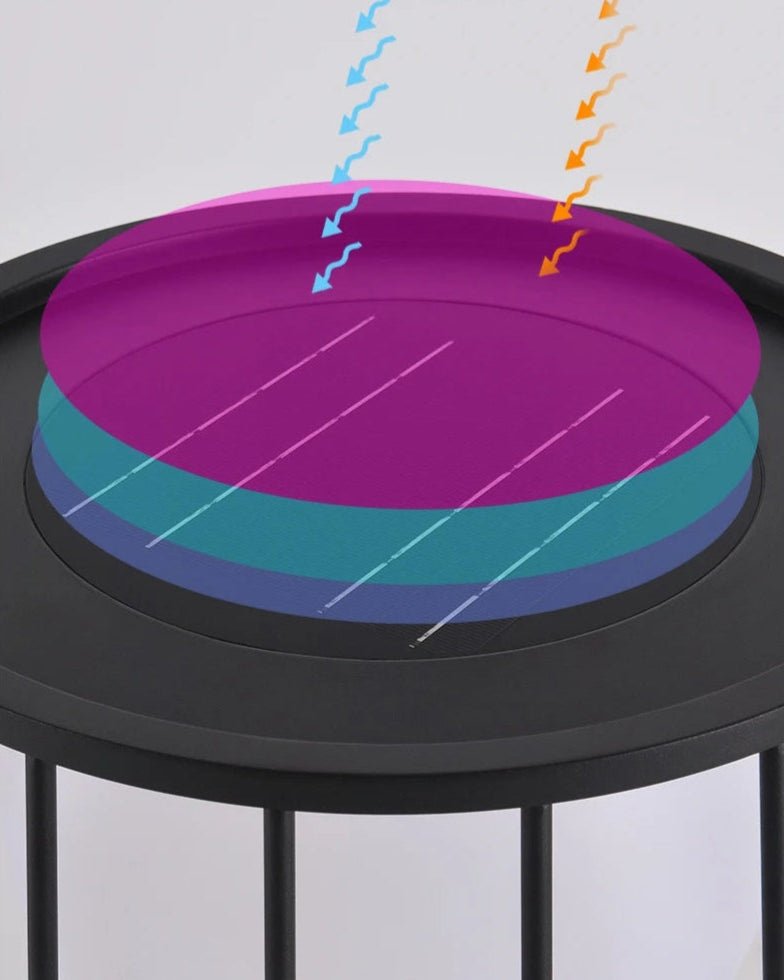 Tsobo table light with integrated solar panel and 8–12 hour runtime