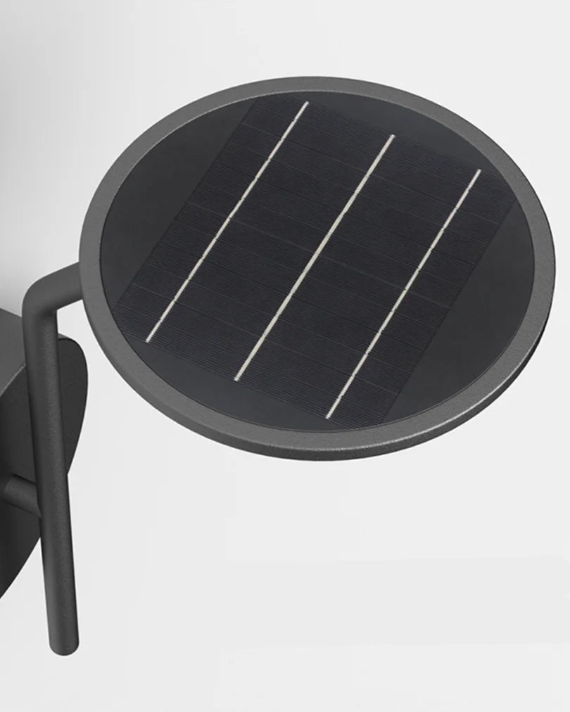 Tsuki Wall Light with integrated solar panel and 8–12 hour runtime
