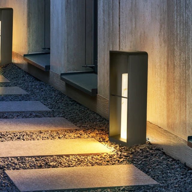 Kaku Column illuminating a pathway or garden with serene ambiance