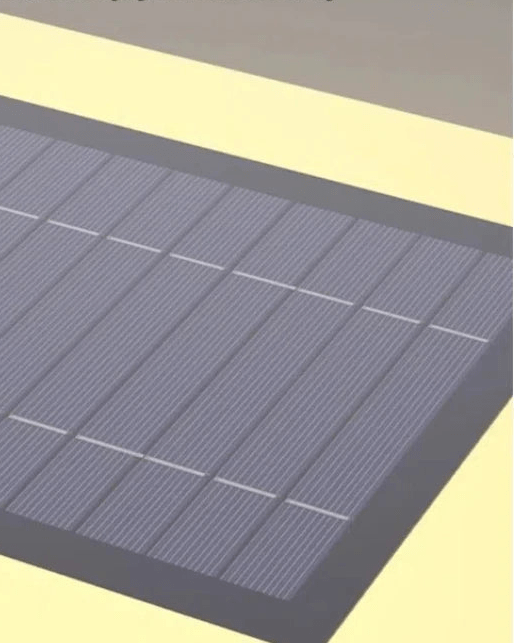 Kado Ground Light solar panel close-up, showcasing sleek design for outdoor illumination.