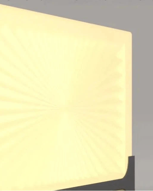 Kado Ground Light displayed with soft illumination on a square base, perfect for pathways and gardens.